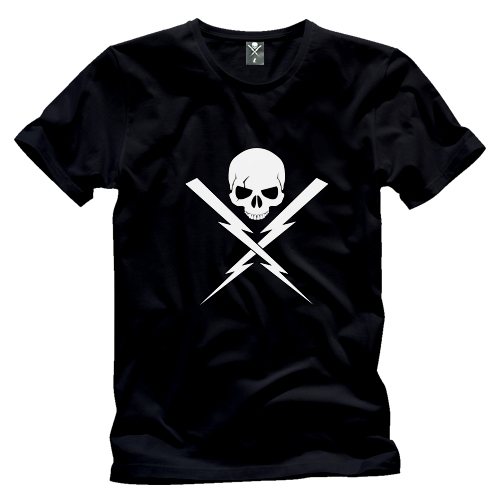 Black tshirt SKULL - pyromaniax