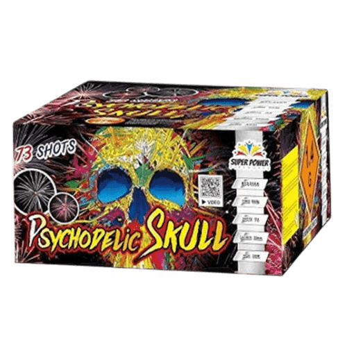 B73-2501 PSYCHODELIC SKULL fireworks pyromaniax