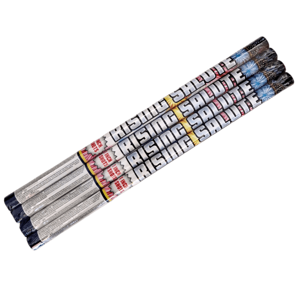 RM8S2502 RISING SALUTE Roman Candles pyromaniax fireworks